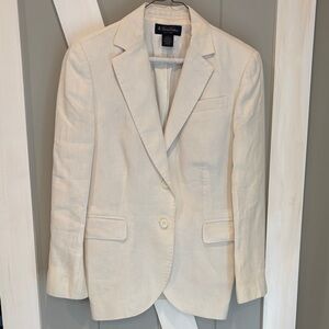 Brooks Brothers Irish Linen Blazer in Cream